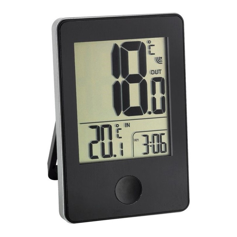 3 mini thermomètres d'intérieur (noir), thermomètre digital