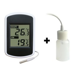 Double thermomètre intérieur extérieur - Petits matériels divers :  thermomètres - Microbiologie : analyses et mesures - Matériel de laboratoire